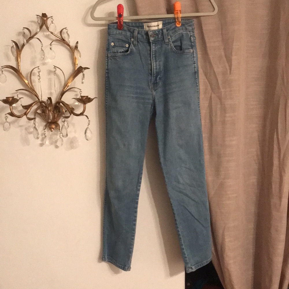 Reformation Blue Skinny Jeans